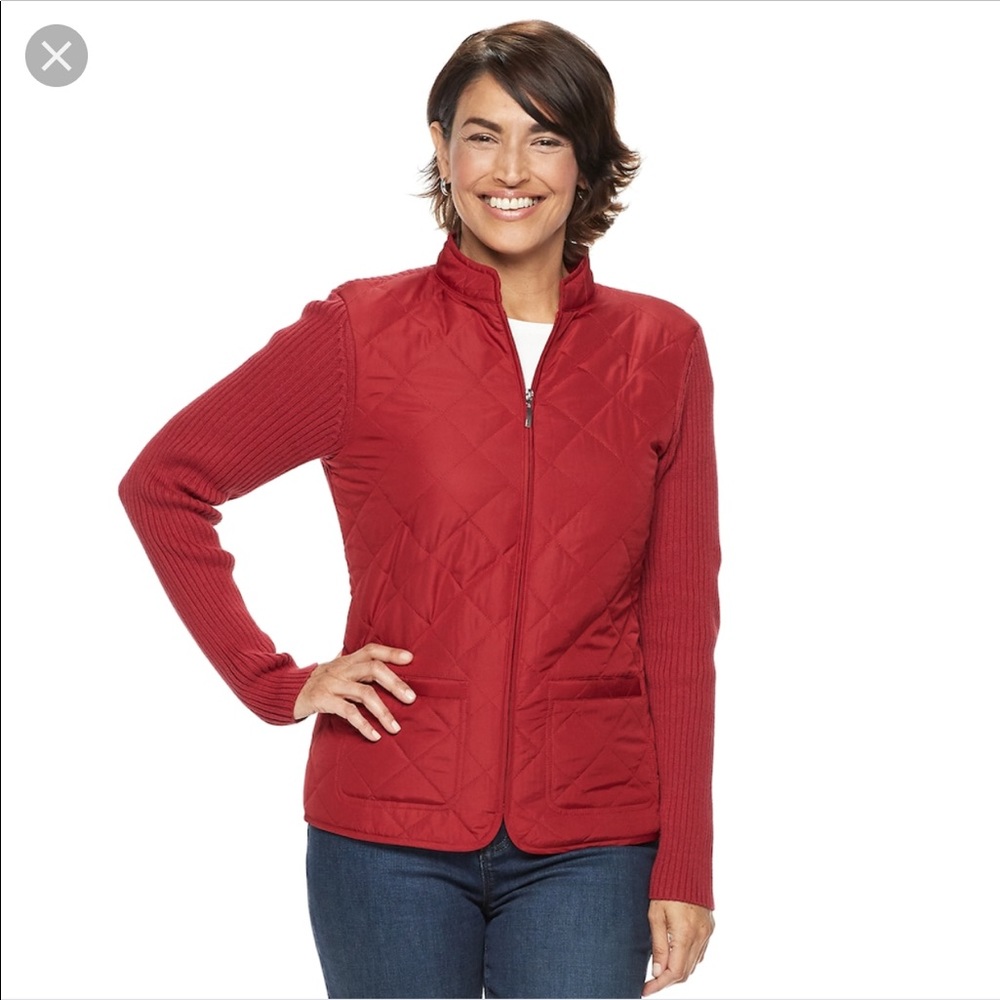 Croft and Barrow quilted sweater jacket